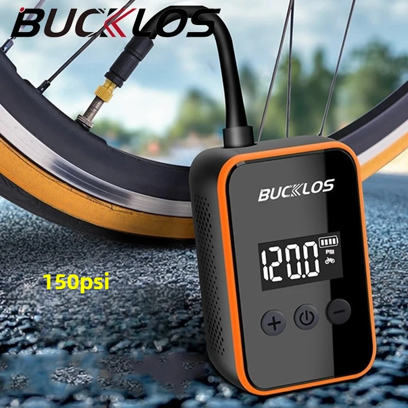 

150PSI Mini Electric Bike Pump for Mountain Road Bicycles Portable Wireless Air Inflator & Rechargeable Battery Fast Inflation