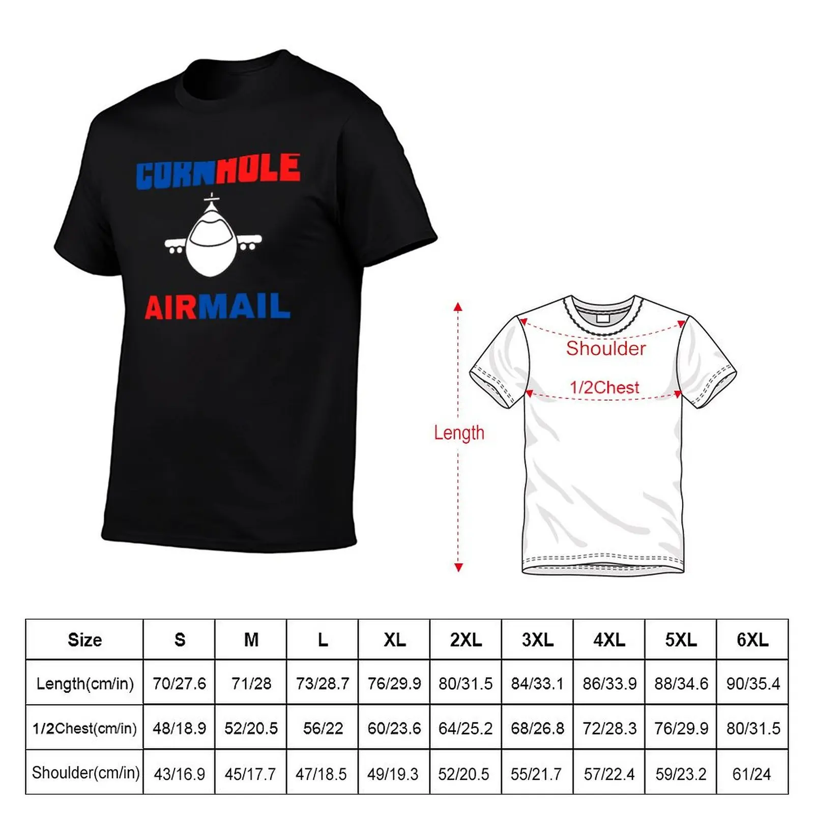 Cornhole Air Mail Four Bagger Cornhole Fan or Player Design T-Shirt Plus Size All Match Tee Shirt