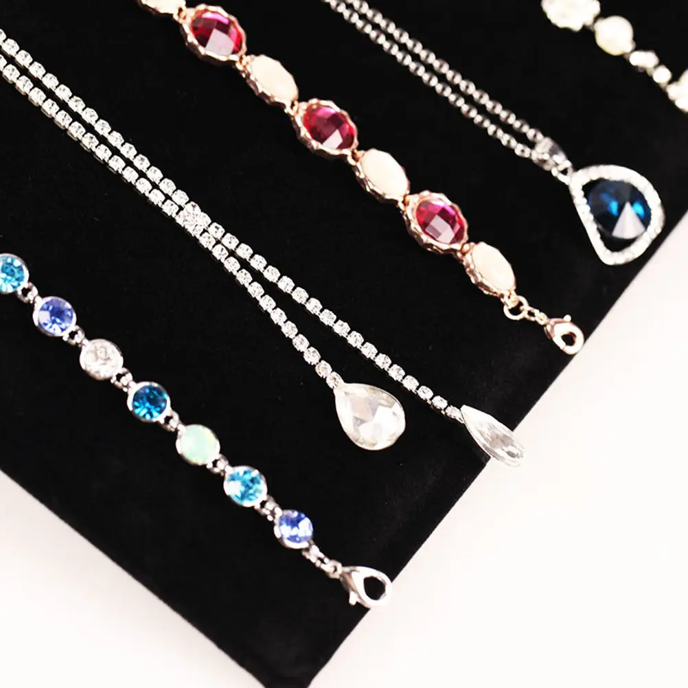 

Padded Easel Necklace Display Stand for Jewelry Organizer and Counter Showcase Use Fiberboard Construction -Free Bracelet