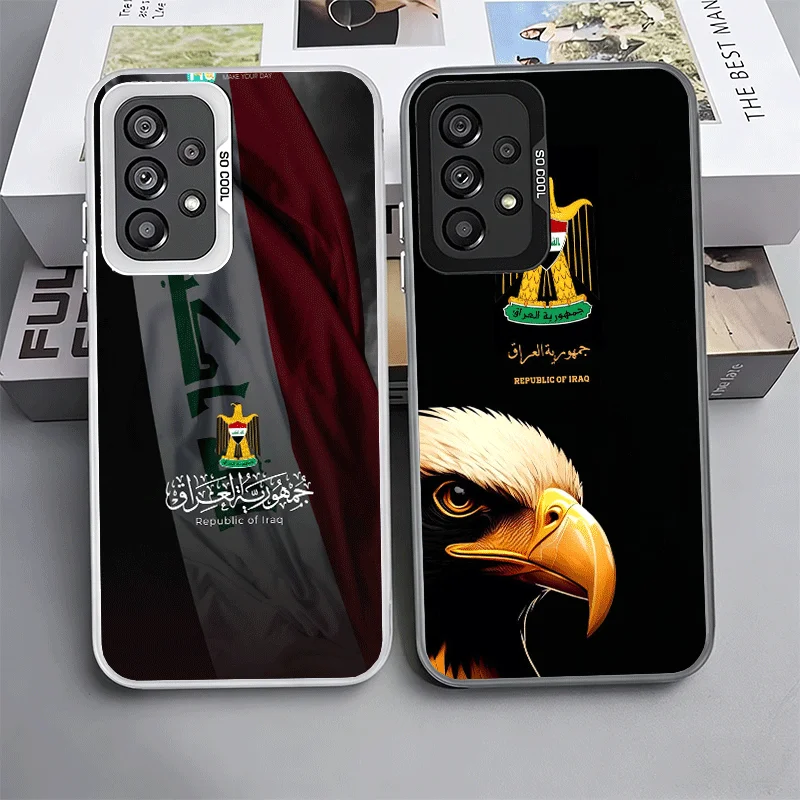 Iraqi Flag Mark Shockproof Phone Case for Samsung A17 A16 A15 A14 A37 A57 A36 A56 A26 A35 A55 A25 A34 A54 A24 A13 A23 A33 A53 A0