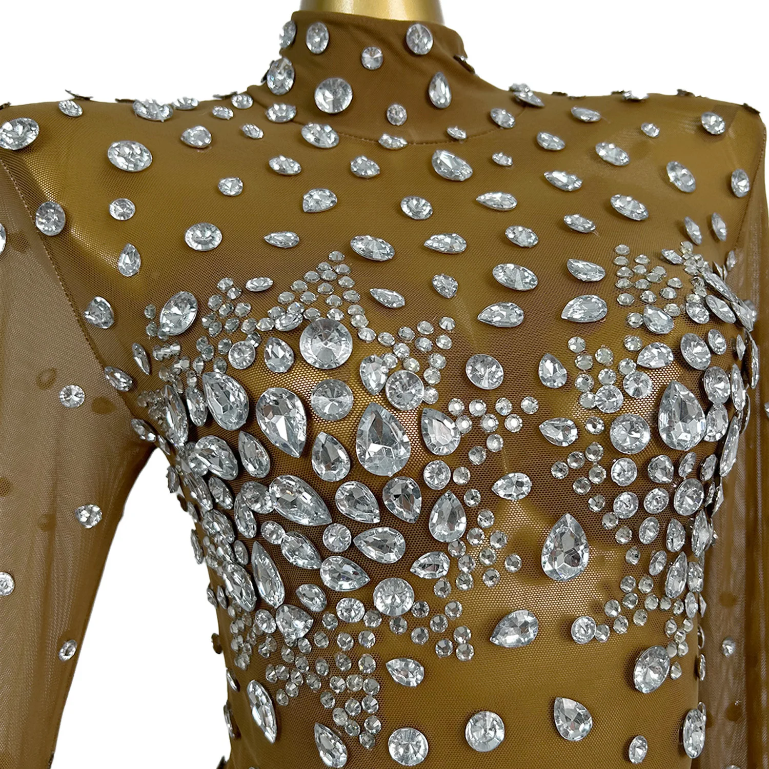 Luksusowa Sukienka Wieczorowa z Cyrkoniami i Futrem, Długa, na Imprezę, Uroczystość, Strój Klubowy, Suknia na Kolację, Sukienka dla Piosenkarki, Sukienka na Bal, Dopasowana Sukienka