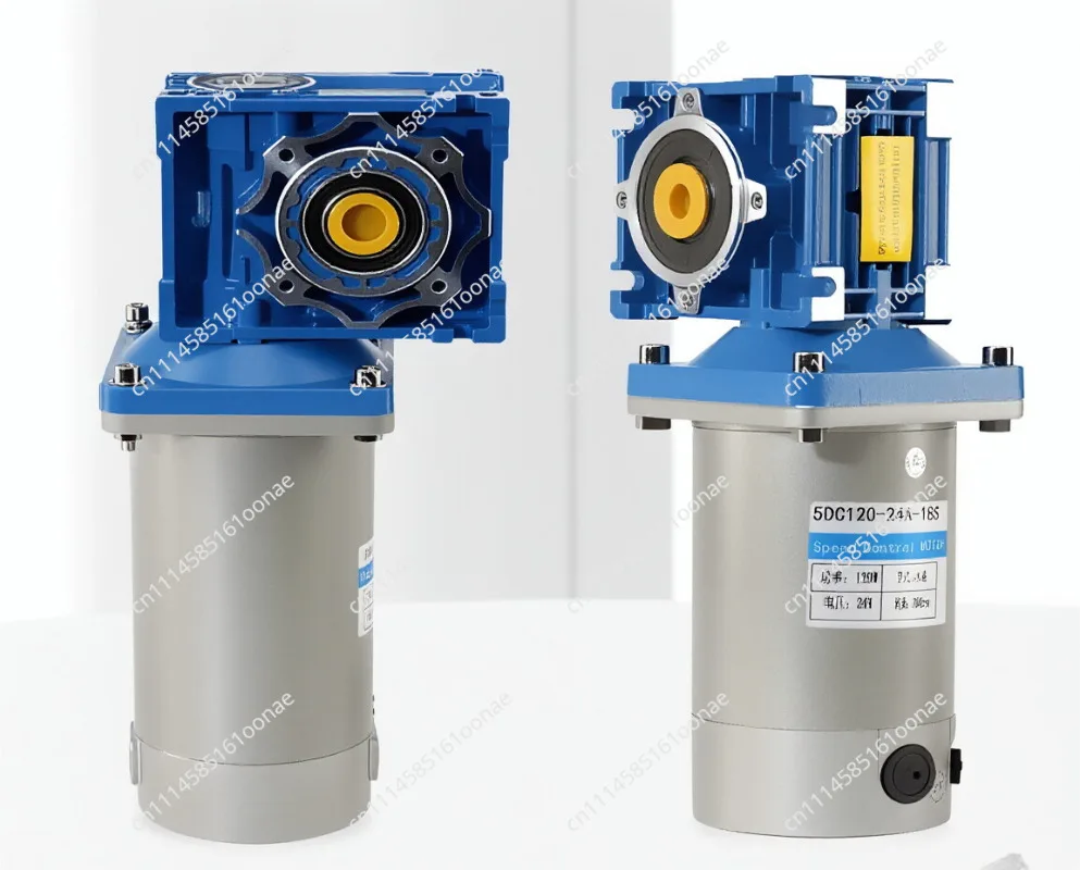 worm gear self-locking reducer 12V24V DC 60W-400W low slow speed right angle gear reducer motor