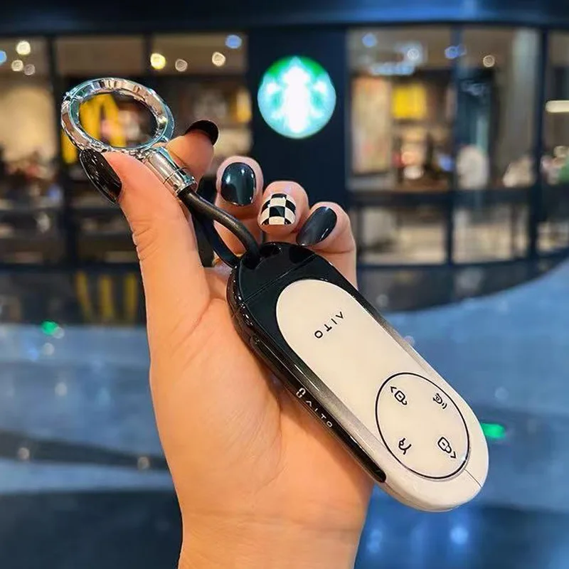 Premium Zinc Alloy Key Cover Case for AITO M9/M7/M8/M7 (2025-2026) - Protective Key Fob Shell Keychain