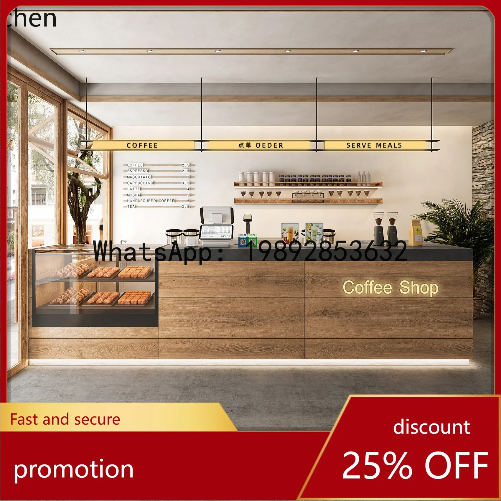 O15-  New Retro Cash Register Counter for Coffee Shops, Bakeries, Cake and Dessert Shops, Hotel Reception Desk, Counter