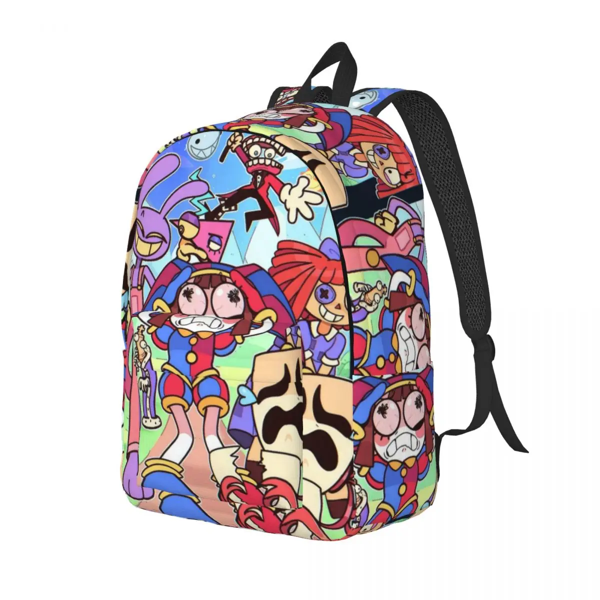 O incrível Circo Digital para Adolescentes Escola Estudante Bookbag, Tadc Júnior Pompom Daypack, Elementary High College Caminhadas