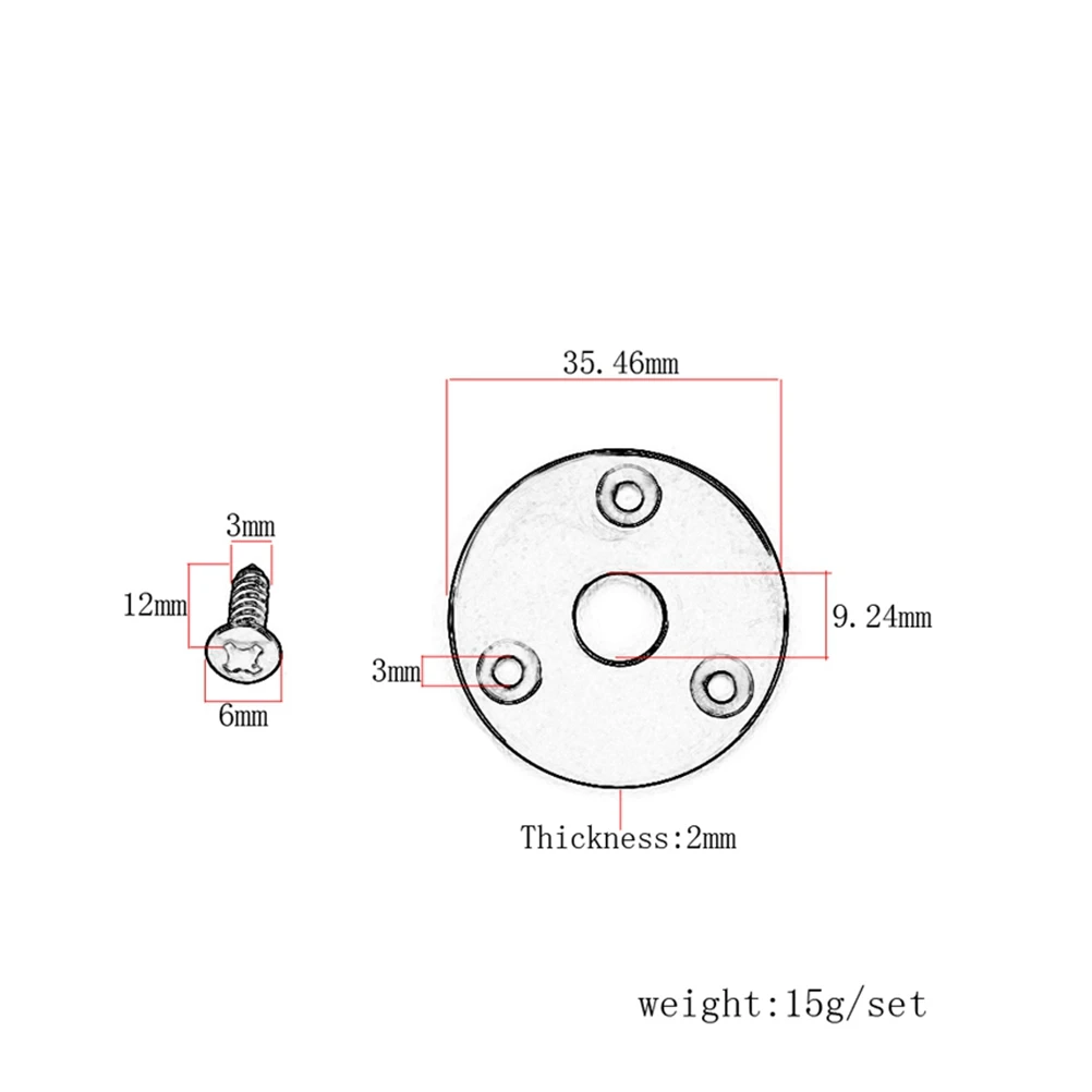 

Cat Eye Socket Electric Guitar Jack Plate and Bass Replacement Screws Gold Input Round Hardware Output
