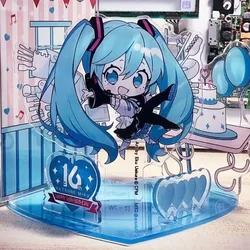 Hatsune Miku Acrylic Stand Figure Hatsune Miku Project Diva Anime Peripherals Desktop Ornament Cute Q Version Acrylic Ornament