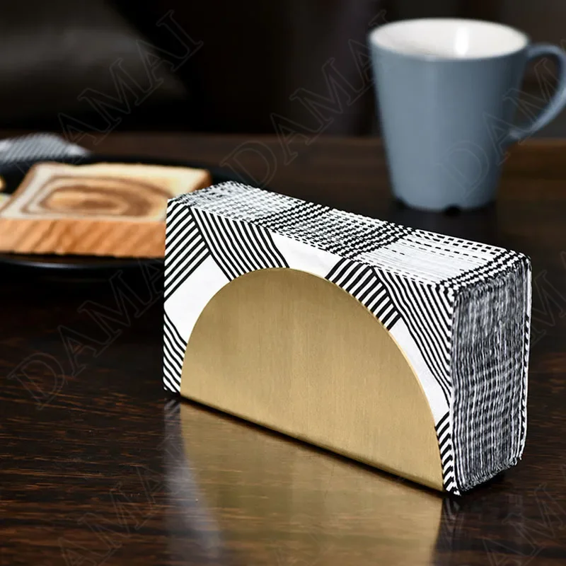 

European Metal Tissue Box Creativity Western Restaurant Napkin Organizer Office Desktop Thin Paper Holder Home Decoration Modern