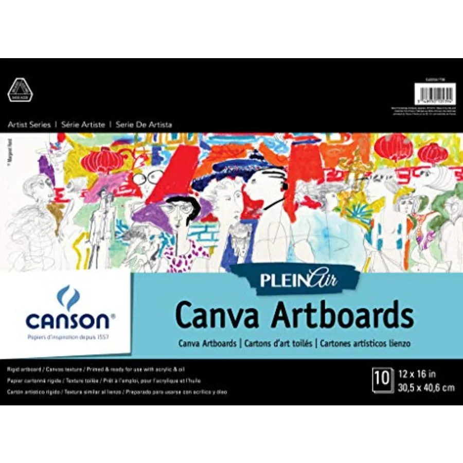 

Набор из 10 холстов Plein Air Canva для масляных и акриловых красок, 12 x 16 дюймов, 400061738