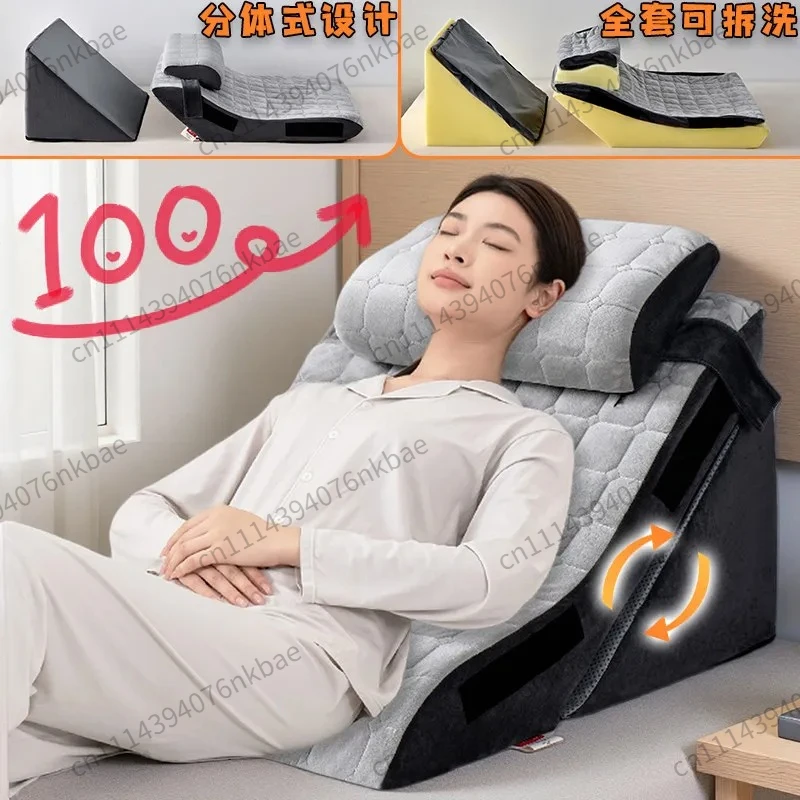 Adjustable Acid Reflux Incline Cushion Elderly Nursing Half Recline Cervical Support Pillow