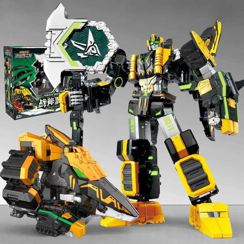 미니 포스 8 슈퍼 디노이드 변형 결합 메카 장난감 변형 티라노사우루스 로봇 액션 피규어 장난감 세트 소년 선물용