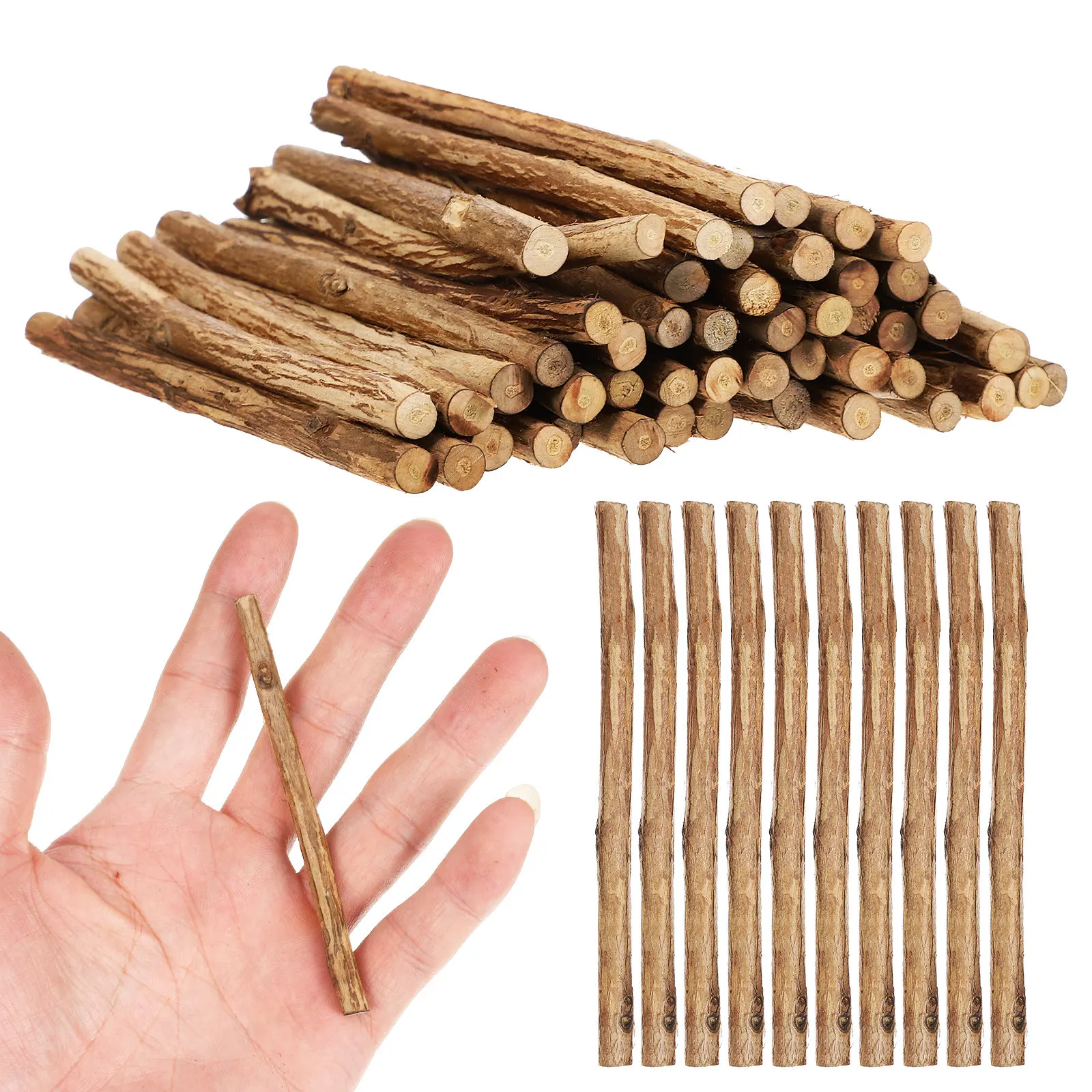 

Natural Wood Branches Log Sticks for Crafts Twigs Decor Decorative Logs Supplies