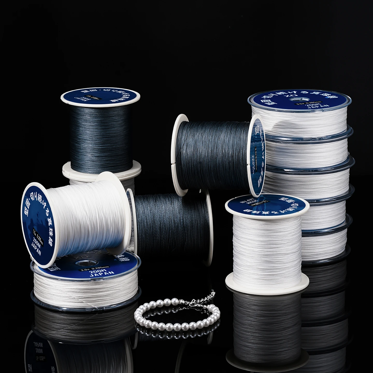 1 Rolle ca. 200 m Perlengarn, nicht elastisch, Perlenschnur für DIY-Halsketten, Armbänder, Perlenschnüre, Zubehör – Detail 5
