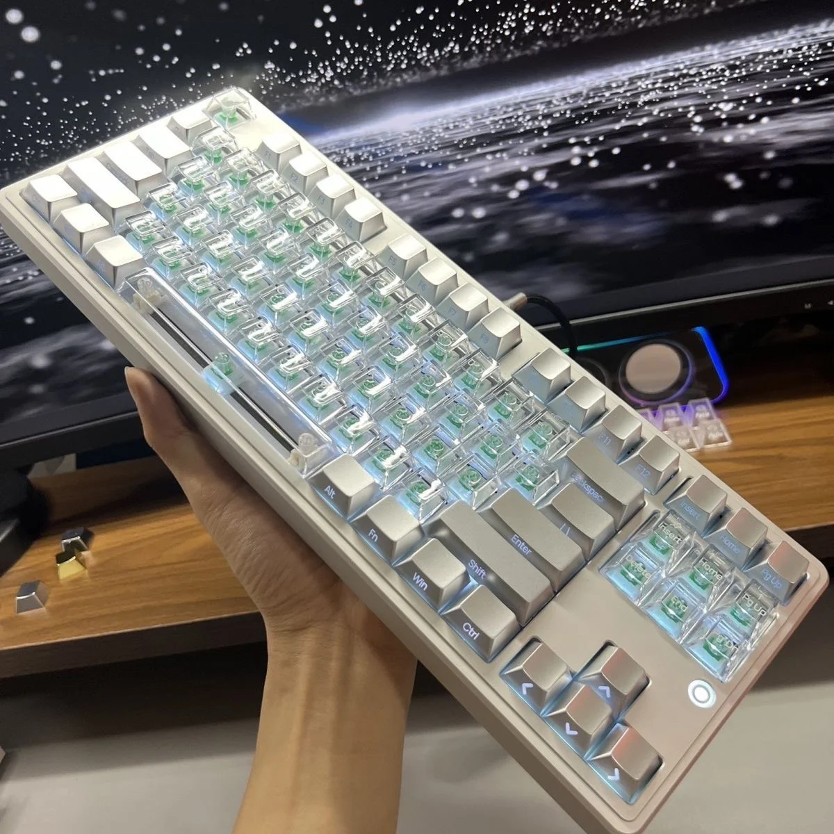 Custom Mithril Theme Keycaps, Cherry Profile Polycarbonate PC, High Aesthetic DIY Custom Mechanical Keyboard Gift