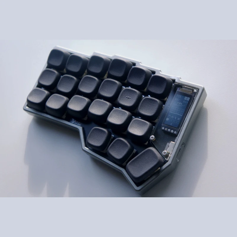 Corne 3x6 Wireless Low Profile Split Keyboard Custom CNC Aluminum Shell Case-in-Case Mount Screen Split Ergonomic Keyboard Zmk