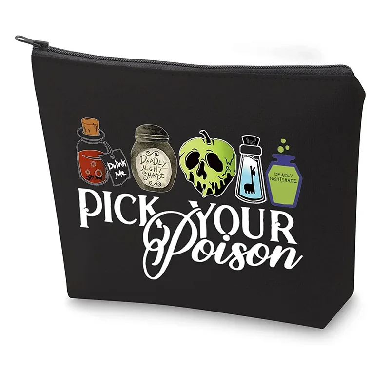 Pick Your Poison Makeup Bag fall October Magical Witchy Birthday happy Halloween Costume Dress Up Party witch sister friend gift