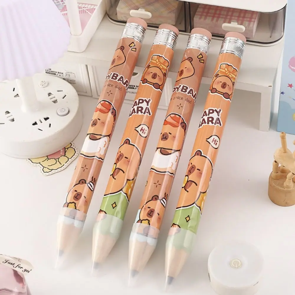 

Креативный гигантский карандаш капибары с ластиком, деревянный большой карандаш, гладкий мультяшный огромный карандаш, канцелярские принадлежности для студентов
