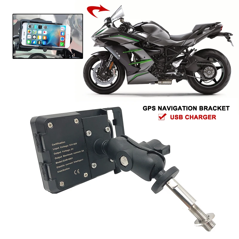 Motorcycle Navigation Bracket For Kawasaki Z1000SX 2011-2020 For Ninja H2 For Ninja SX 2018-2020 GPS Mobile Phone Holder Plate