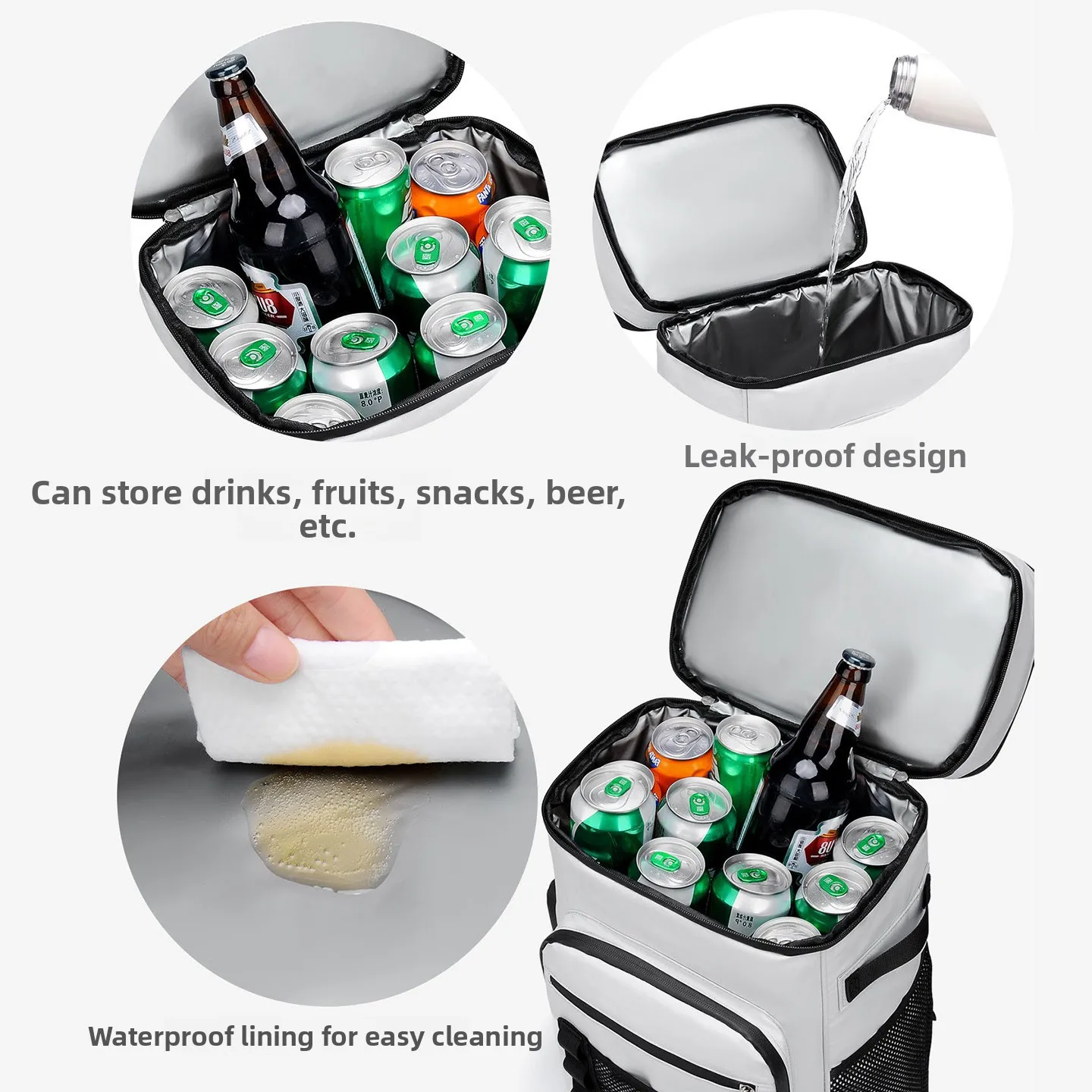 Large Capacity Waterproof Hiking Backpack Camping Fishing Thermal Insulation Double Shoulder Bag Men's Rescue Equipment