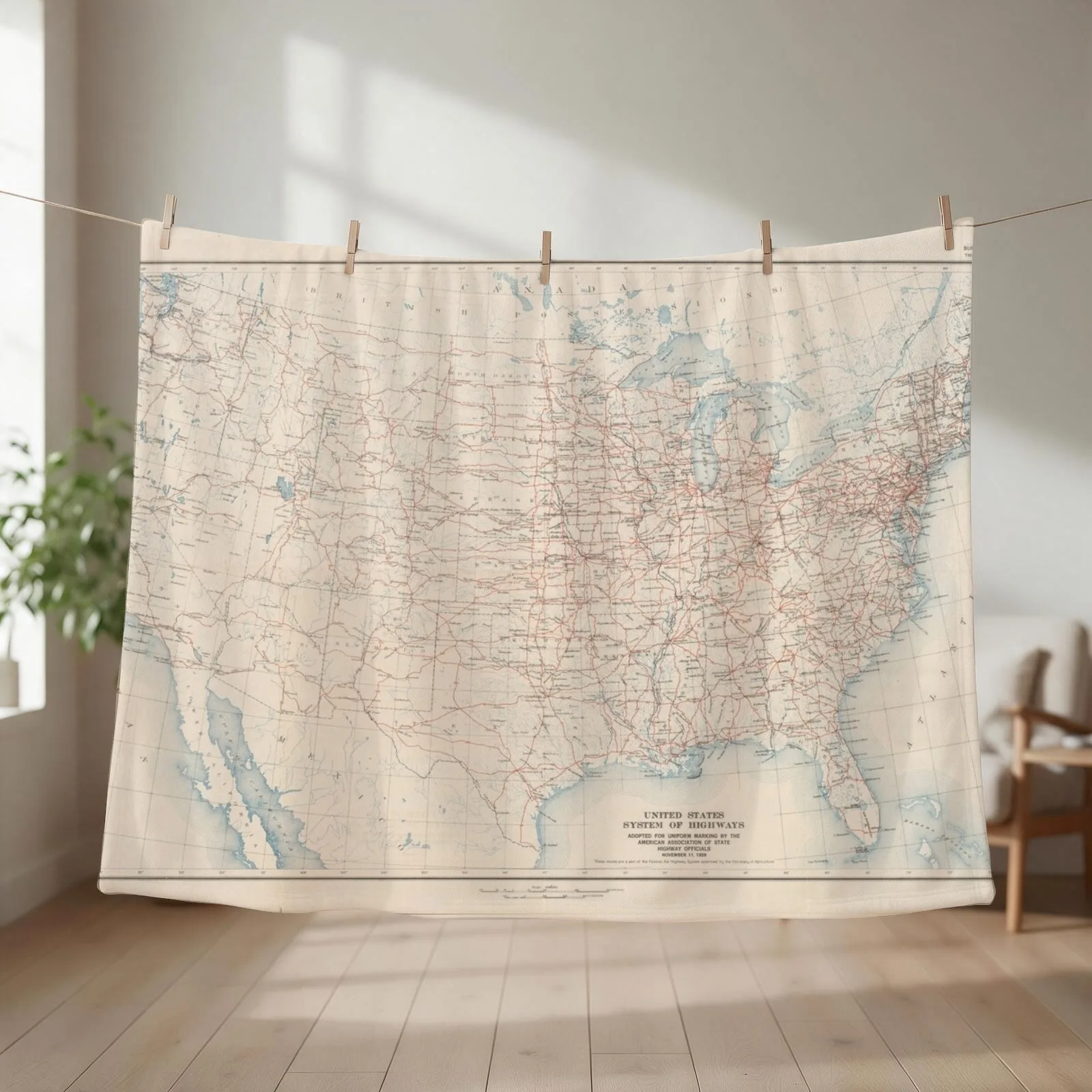 US Numbered Highway System Throw Blanket Decorative Sofas Sleeping Bag Soft funny gift Blankets