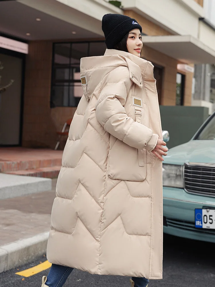 Vielleicht 2023 New Thick Women Parkas Winter Clothes Coat Casual Hooded Warm Long Jackets Coat Winter Female Thicken Outwear