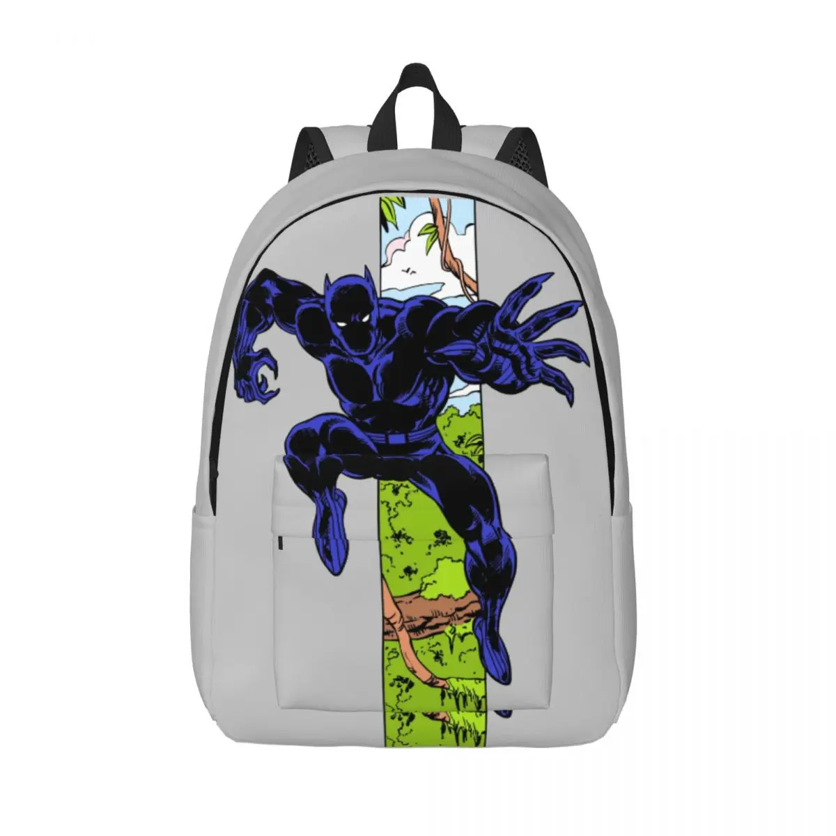 Custom Superhero Wallpaper Black Panther Travel Canvas Backpack Men Women School Computer Bookbag College Student Daypack Bags