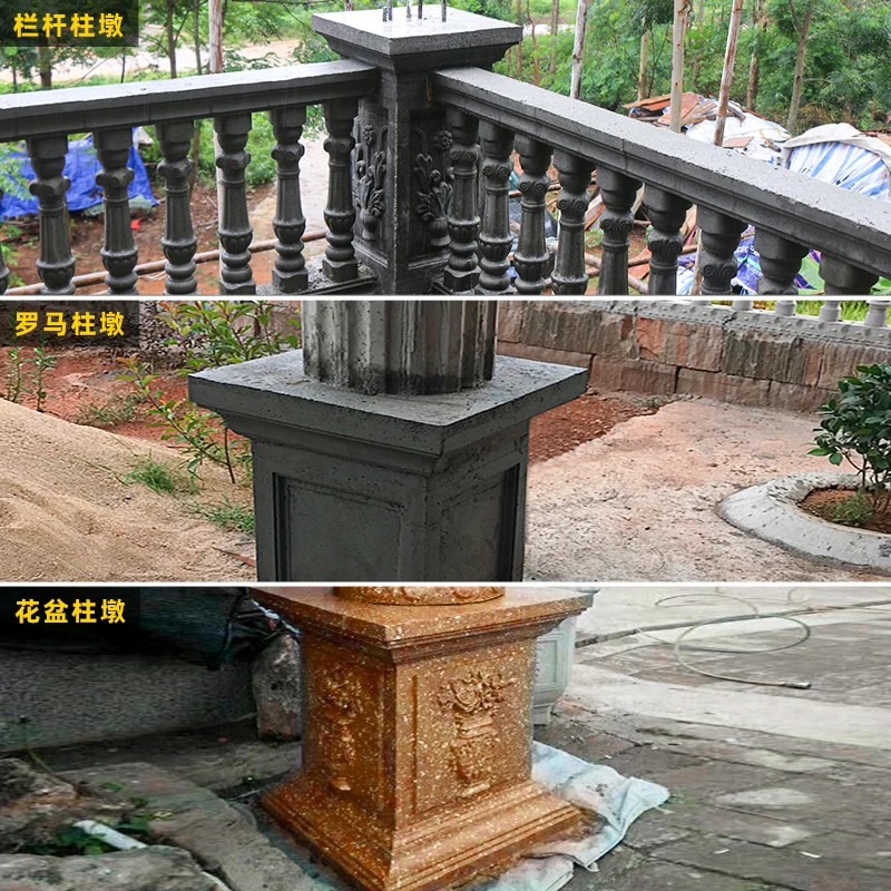 Square mold Roman column Square pillar Cement pier Villa balcony Pillar pier Railing Large Plastic building formwork