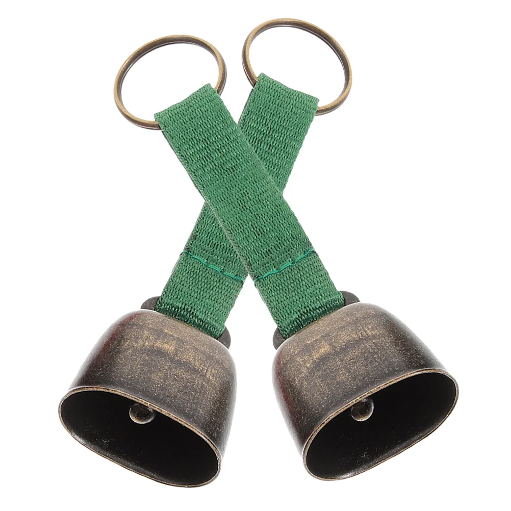 Outdoor Camping Bell Acessórios, Cow Bells Pendant, Metal pano de ferro, Anti Lost Hanging, 2 pcs