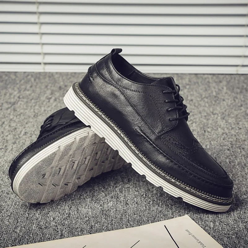 New Mens Office Shoes Brogues Black Dress Coiffeur Shoes For Men Suit Shoes Men Oxford Wedding Zapatos Italianos Hombre Ayakabı