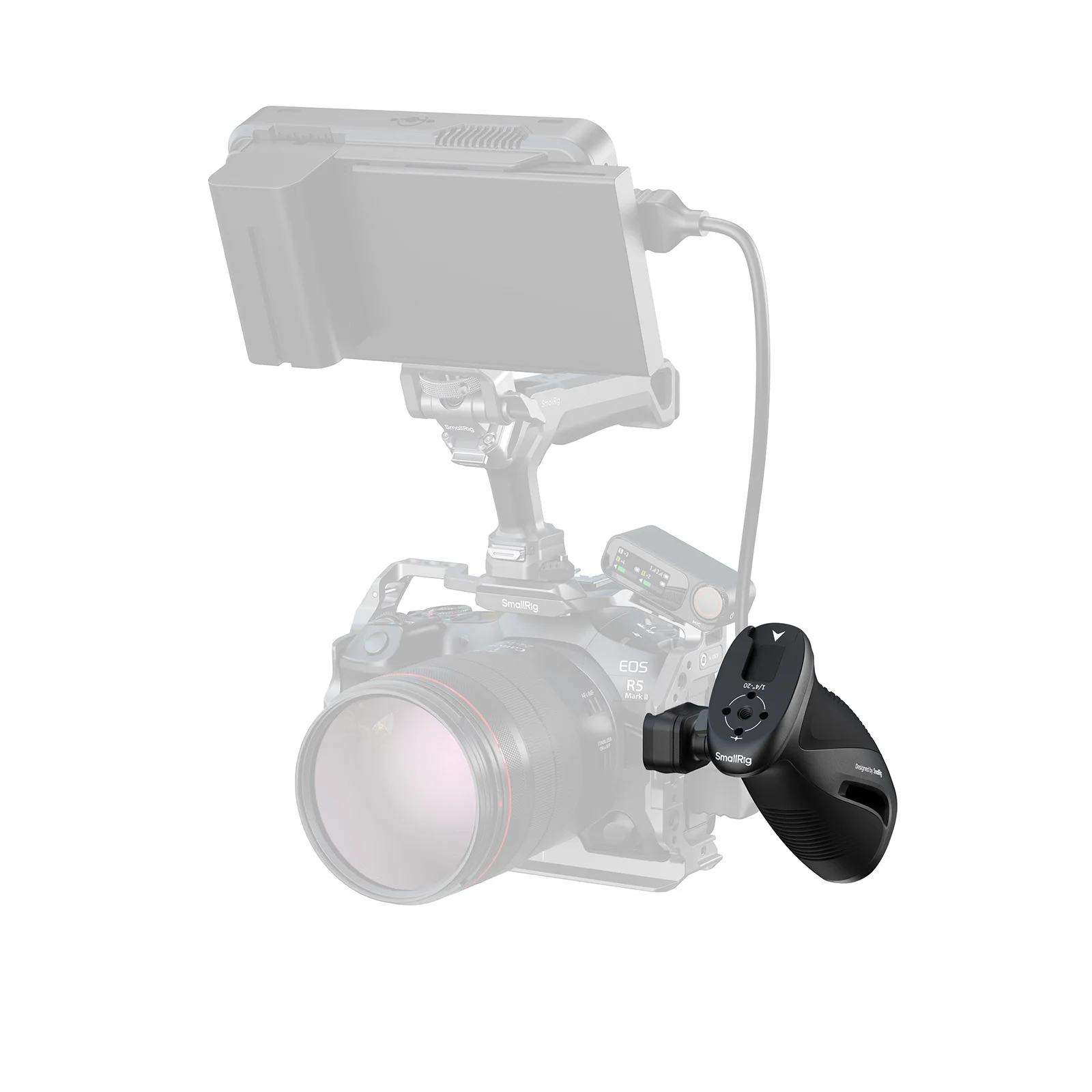 SmallRig Drehbarer Seitengriff mit "HawkLock" H21 Schnellverschluss-NATO-Klemme für DSLR-Kamera/Monitor-Käfig-Montageplatten -6405 – Detail 7