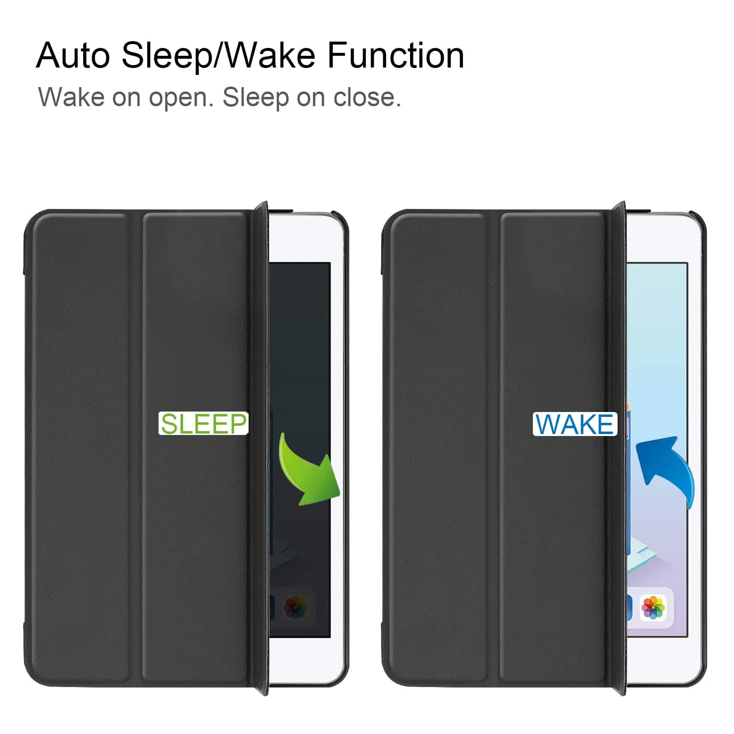 Case for iPad Mini 4 5 7.9'' with [Tri-fold Stand + Auto Wake/Sleep Function], Premium PU Leather Case Shockproof Hard Shell