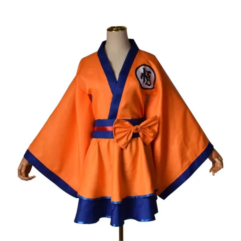 New ★ Halloween Japanese Costume Women Men Child Character Z Son Goku Female Lolita Kimono Dress Anime Cosplay C★ 2025 qi☆