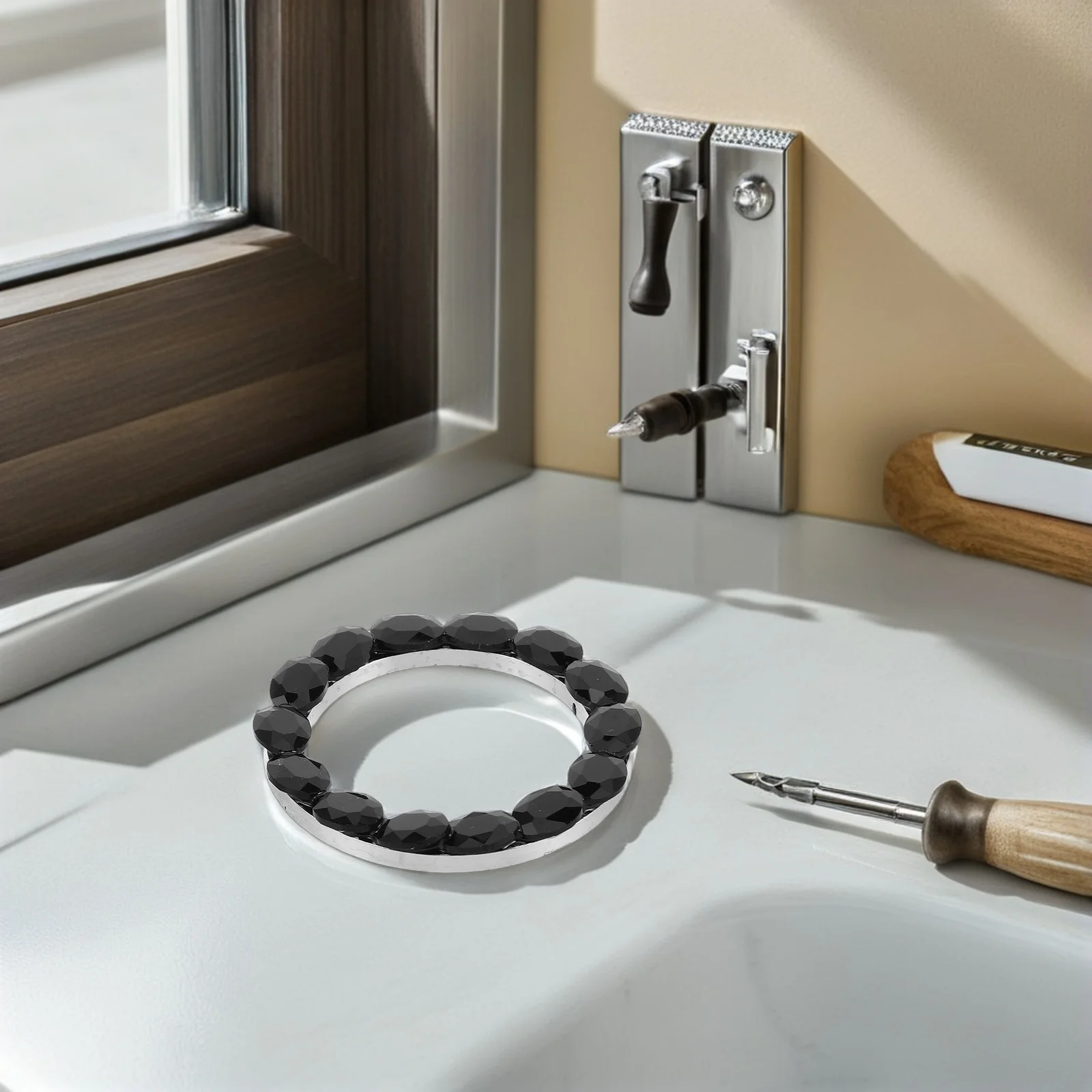 

2Pcs Car Starter Button Cover Crystal Rhinestone Push Start Stop Ring Bling Car Interior Decoration Automotive Ignition