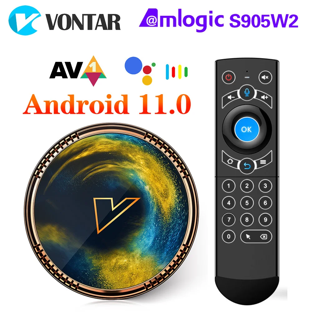 

VONTAR X2 4GB 32GB 64GB Smart TV Box Android 11 Amlogic S905W2 2GB 16GB Support 4K 60fps AV1 2.4&5G Wifi BT4.0 Media Player