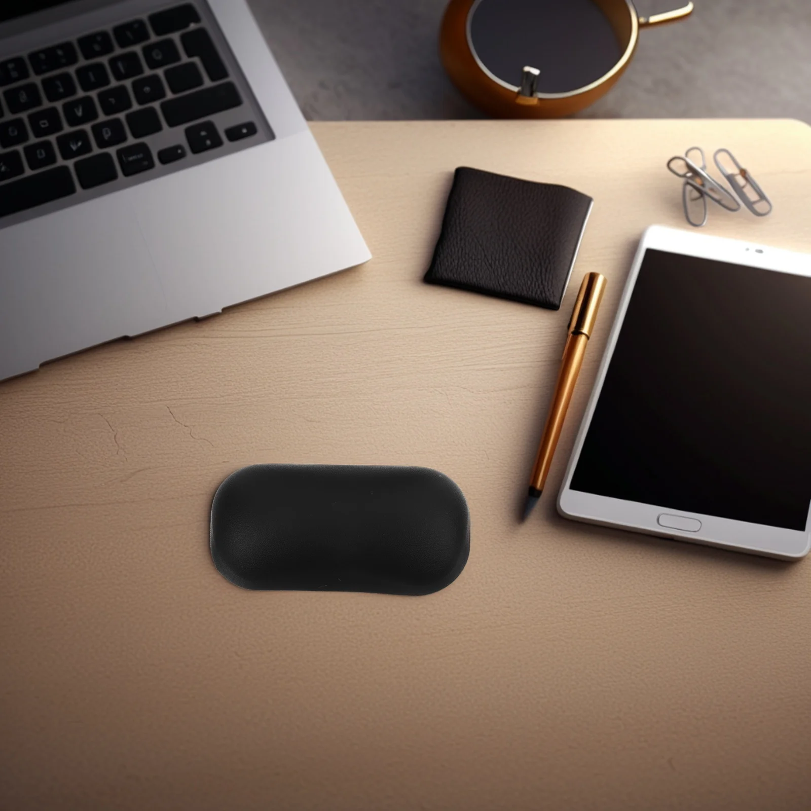 

Mouse Wrist Rest Pad Cute Round Pu Silicone Ergonomic Non-Deformable For Office Home Travel Laptop Gaming Desk