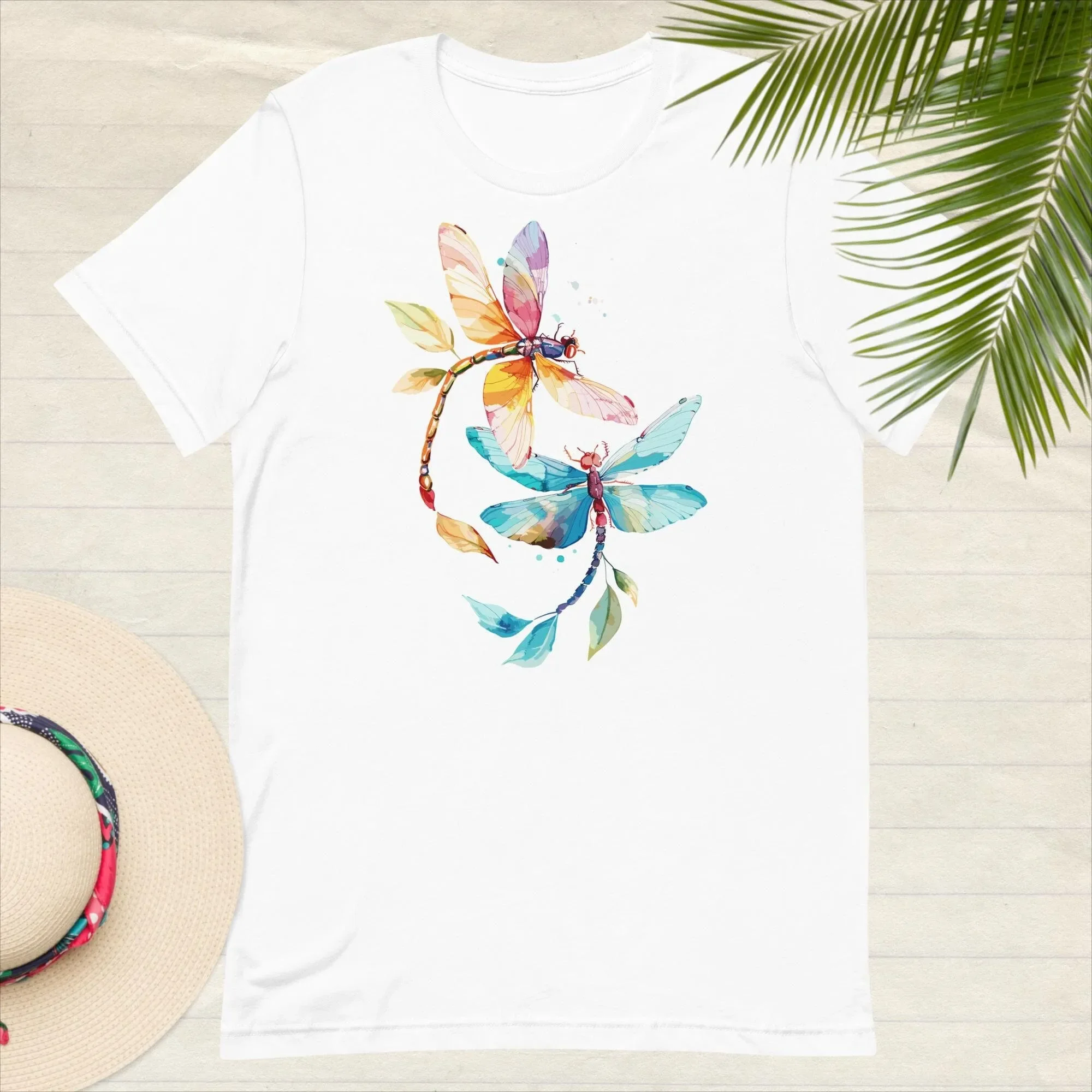 Colorful Dragonfly T shirt Nature inspired lover Insect Botanical Cute Summer Cottagecore