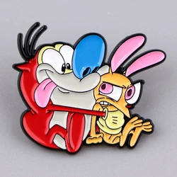 Vintage 90s Cartoon Brooches for Women Cute Cat Enamel Pins Badges Lapel Pins for Backpack Jewelry Clothing Accessories Gift