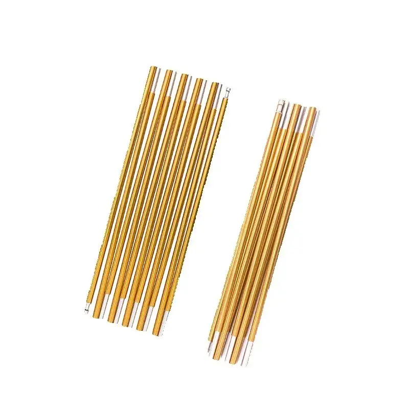 DIY Camping Alloy Tent Skeleton 8.5mm 9.5mm 11mm Golden Tent Poles Tent Rod