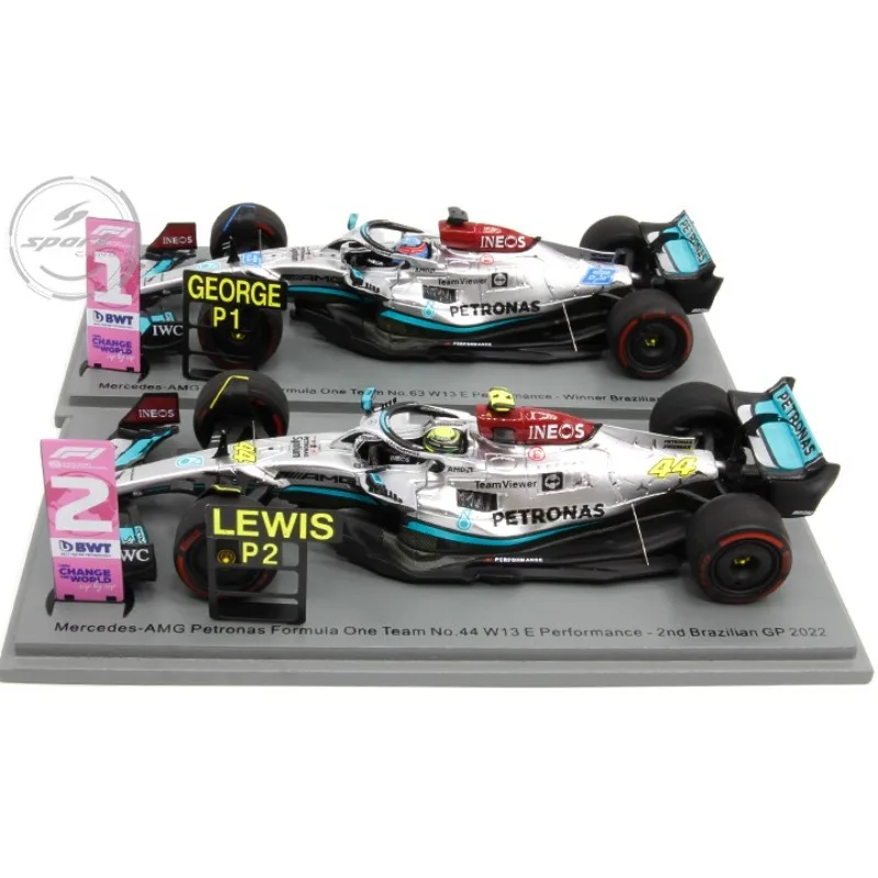 سبارك F1 1/43 W13 البطل البرازيلي والعداء 2022 نماذج سيارات هاميلتون وراسل محاكاة الراتنج المبتدئة. #5