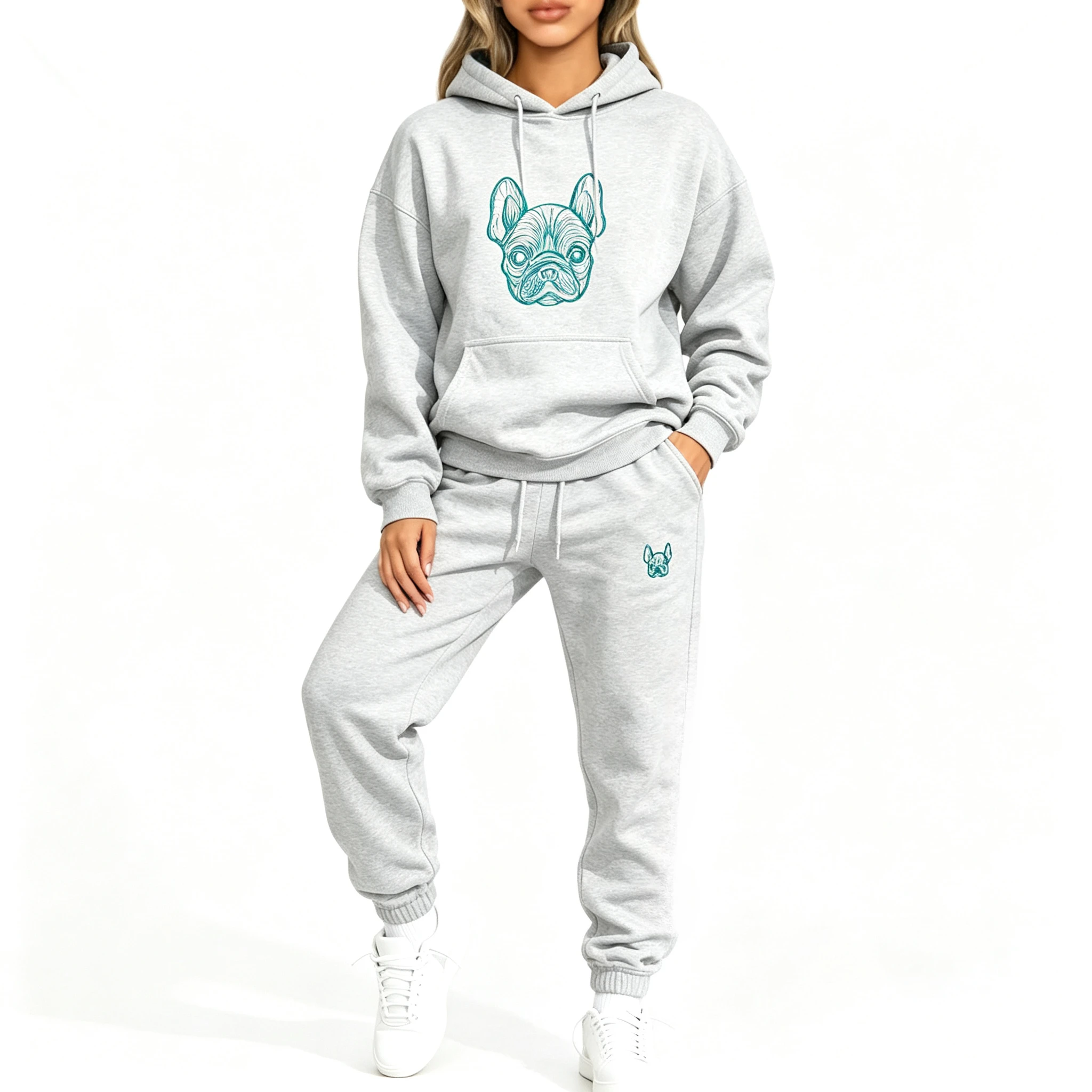 Women's Autumn Winter 2 Piece Outfits Casual Hoodie & Sweatpants Set Urban Streetwear Running Sports Tracksuit merch hoodie set