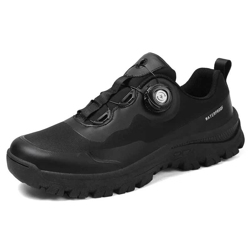 Men's Trekking Shoes Rotary Buckle Hiking Shoes Men Outdoor Casual Sneakers Man Breathable Non-slip Walking Shoes