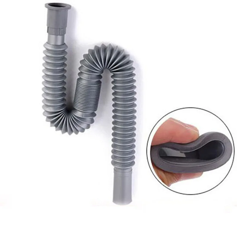 

1Pcs Stretchable Drain Flexible Hose Universal Plastic Drain Hose Kitchen Sink Extension Washbasin Drain Hose Pipe for Bathroom