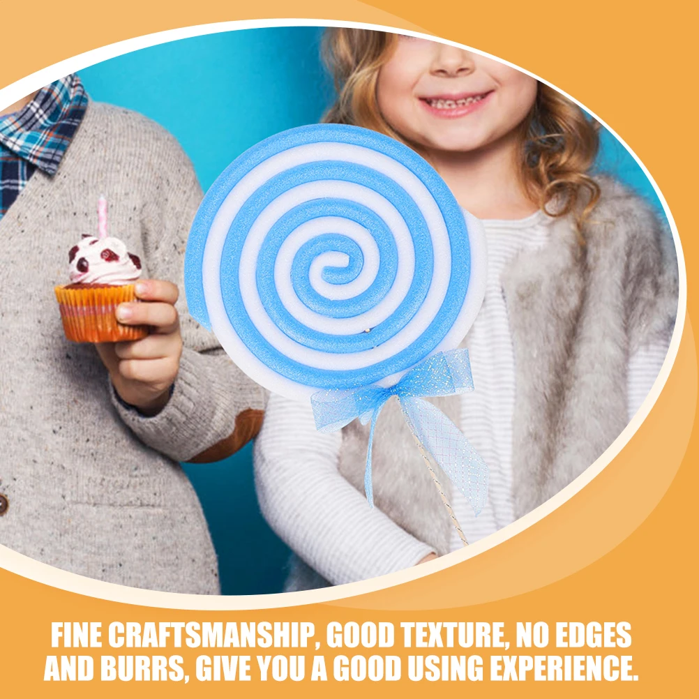 

Simulation Lollipop Small Blue Props Realistic Candy Decorations Material Photo Studio Birthday Party Holiday Themes