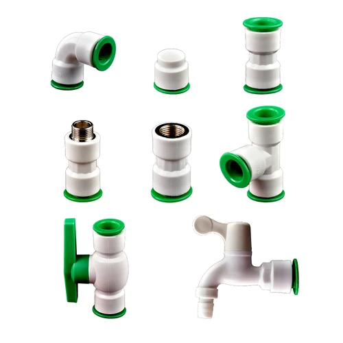 20/25mm PE PVC PPR 워터 튜브 파이프 밸브, 빠른 커넥터 관개 집 장식 스레드 물 파이프 라인 피팅 1 개