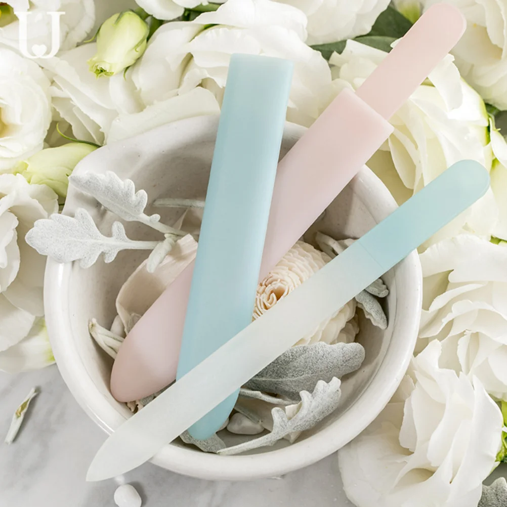 

Crystal Glass Nail Files Random Color Manicure Pedicure Nail Art Tool Buffers Sanding Strips for Nails Home Use