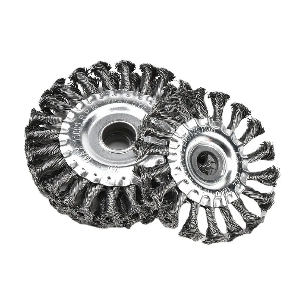 Heavy Duty Twisted Steel Wire Brush For Angle Grinder Metal Surface Rust Removal Polishing Disc Cleaning Tool Accessory