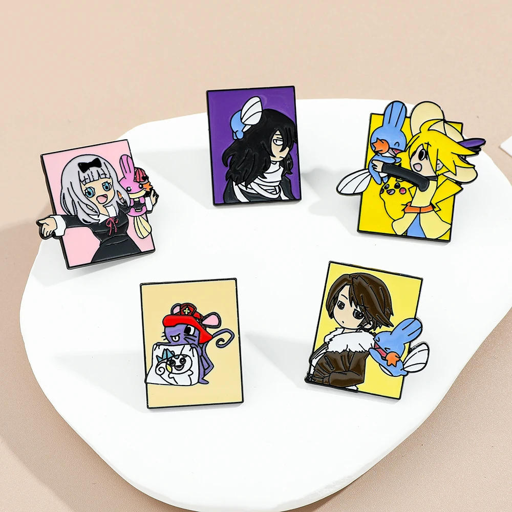 Фигурка-покемона-мультяшная-брошь-креативный-квадратный-эмалированный-значок-Пикачу-для-друга-рюкзак-булавка-на-лацкан-аксессуары-модный-подарок
