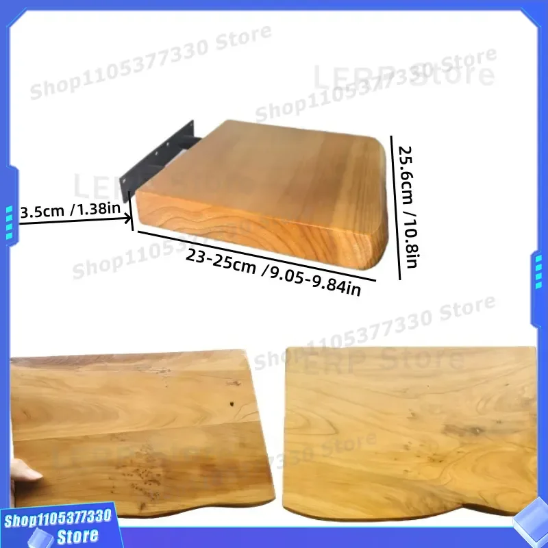 Solid Pine Wood Floating Wall Shelf Bathroom Storage Rack Makeup Organizer Decorative Bracket Mounted Display Ledge for Home