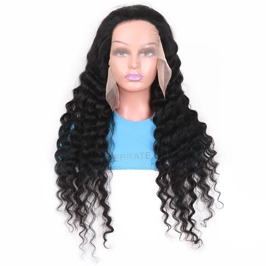 Wig renda depan gelombang air rambut manusia 13x4 HD wig Frontal renda Trasparent untuk wanita rambut manusia wig rambut telah ditanami