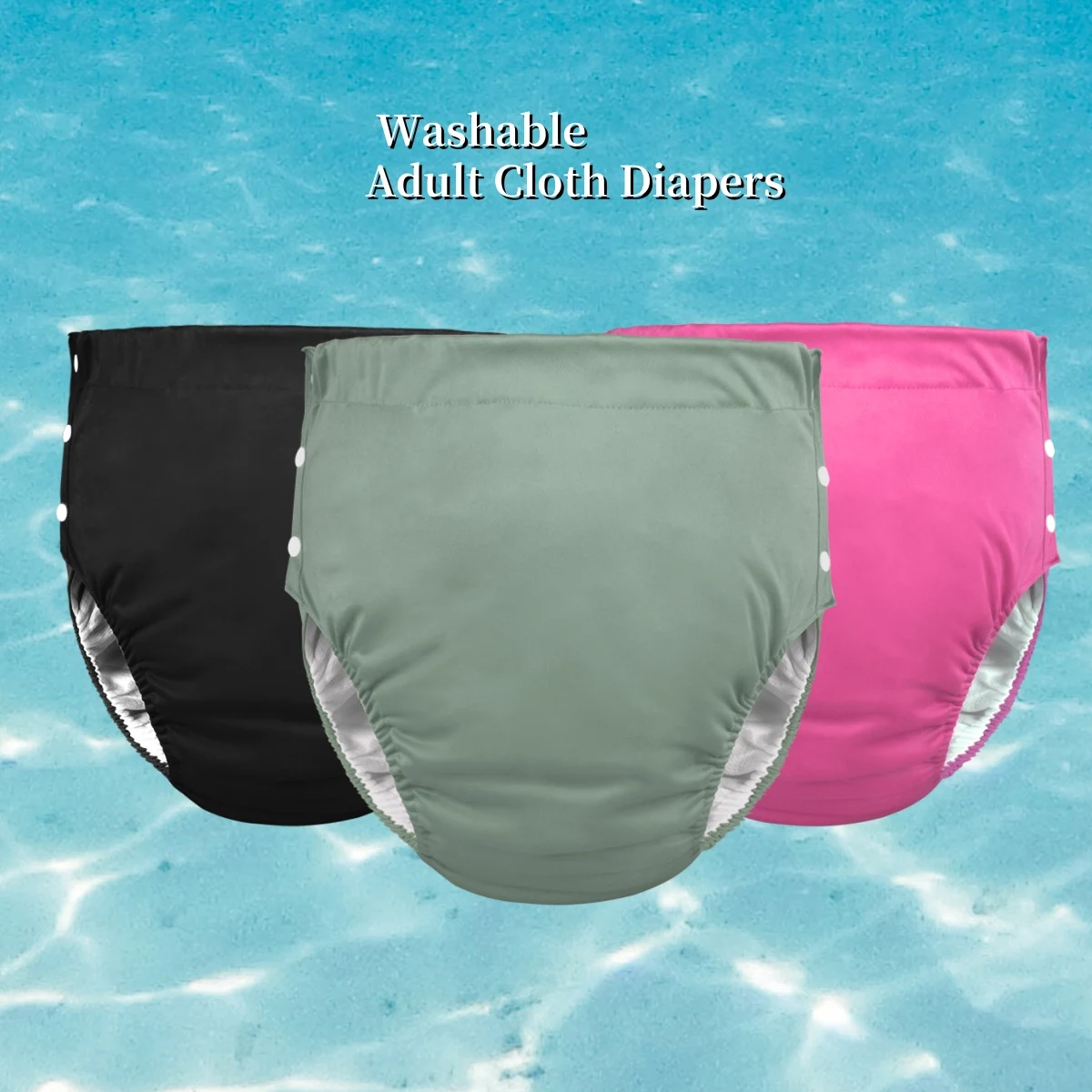 1 Pc Reusable Adult Diapers Large Size Washable Cloth Diaper for Patients, Elderly Men and Women incontinence Pants